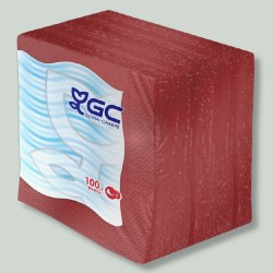 2400 Servilletas de Papel 40x40 2 Capas color Burdeos ref 12253