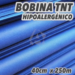 BOBINA AZUL SPUNBOND TNT 60grs/m2 40cm x 250m Polipropileno 100%