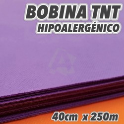 BOBINA VIOLETA SPUNBOND TNT 60grs/m2 40cm x 250m Polipropileno 100%