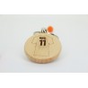 Llaveros de madera personalizados con número y dorsal jugador