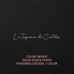 Servilletas 20x20 punta punta color negro personalizada a 1 tinta
