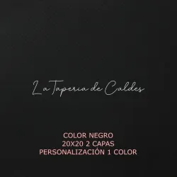 Servilletas de cóctel 2 capas personalizadas color negro a 1 color