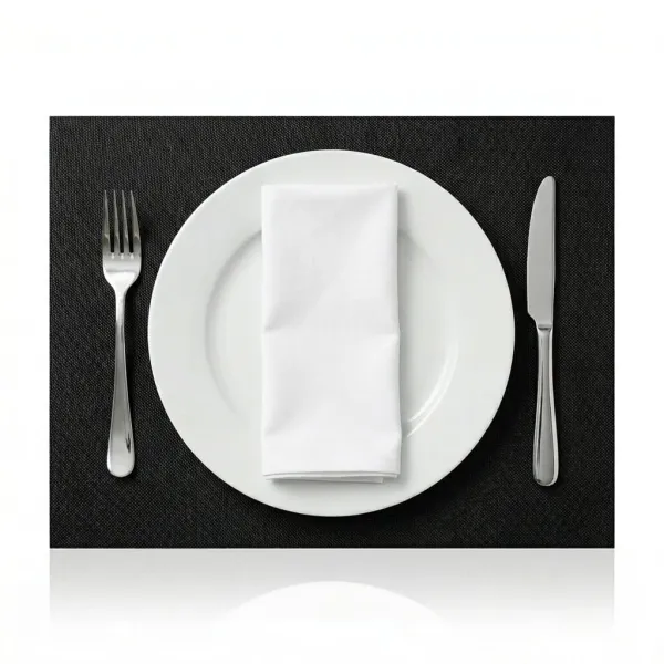 Manteles Negros Individuales de polipropileno 50grs/m2 30x40cm, caja de 500 uds