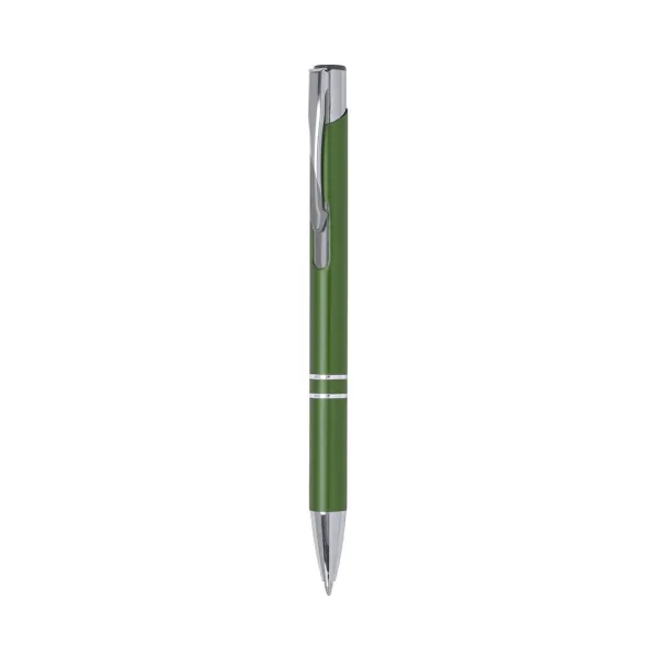Bolígrafo trocum verde de aluminio para grabado láser
