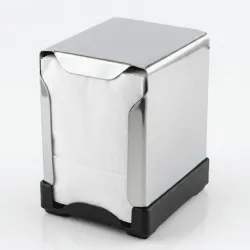 Servilletero profesional de acero inoxidable para servilletas de barra Mini Servis 17x17