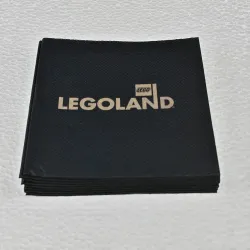 Servilletas de coctel negras personalizadas con logo desde 20 unidades