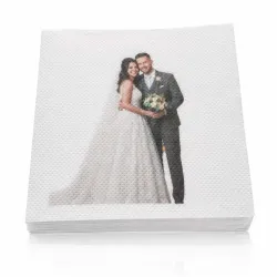 Servilletas personalizadas con foto para bodas, comuniones y bautizos.