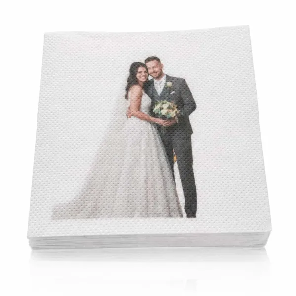 Servilletas personalizadas para bodas impresión CMYK