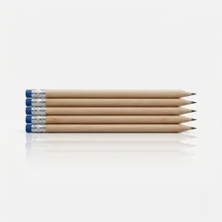 lápices de madera personalizados, goma azul.