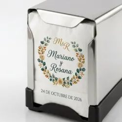 Servilletas mini servis 17x17 personalizadas a todo color para bodas y eventos