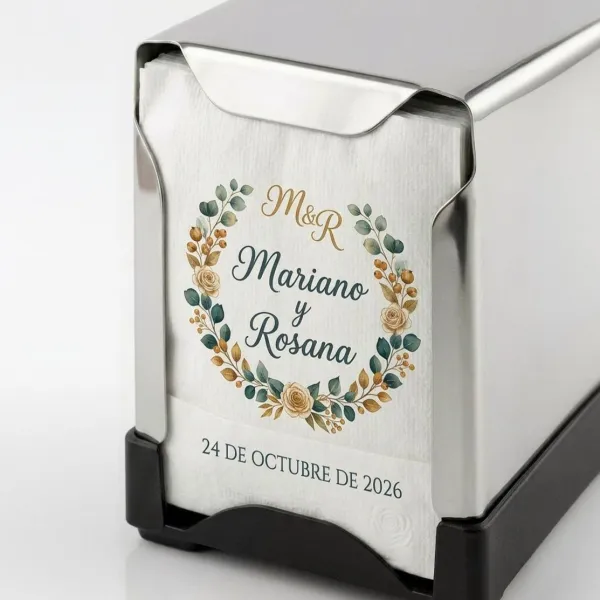 Servilletas mini servis 17x17 personalizadas a todo color para bodas y eventos