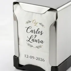 Servilletas mini servis personalizadas urgentes desde 20 unidades a todo color para bodas y eventos