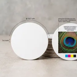 Posavasos personalizados con tu logo | Impresión CMYK | Desde 25 uds