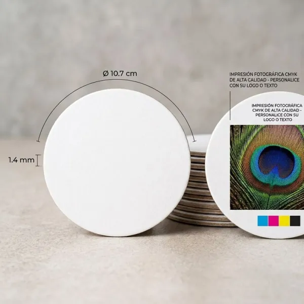 Posavasos personalizados con tu logo | Impresión CMYK | Desde 25 uds
