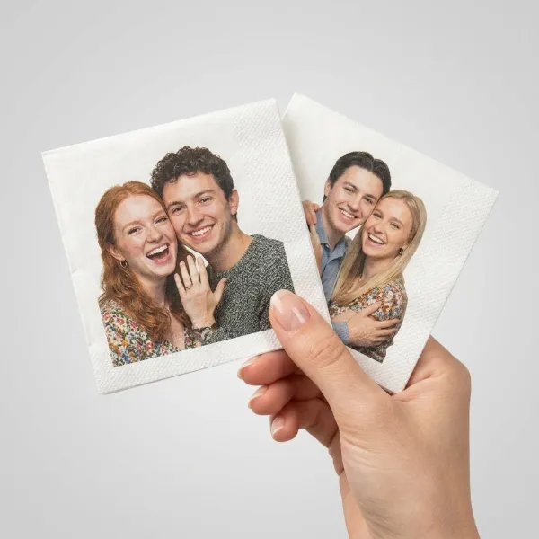 servilletas personalizadas de cóctel para eventos y bodas, personalización urgente