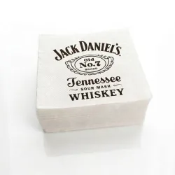 Servilletas personalizadas urgentes Madrid Barcelona para eventos congresos, medida 25x25cm cóctel plus