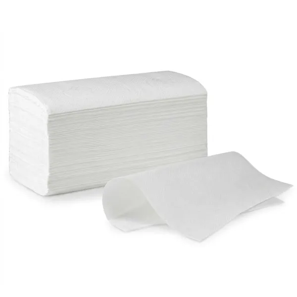 Toallas zig zag de papel secamanos con gofrado de mano