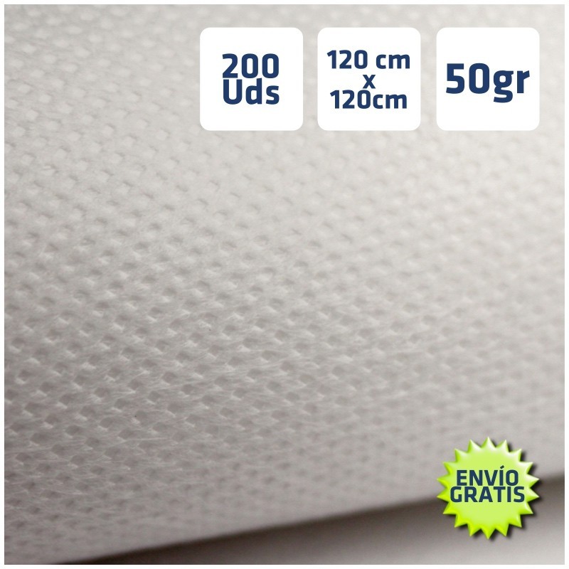 200 Manteles desechables Blancos 120x120cm y envío gratis