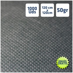1.000 Manteles desechables de TNT 50grs/m2 120x120cm Negros